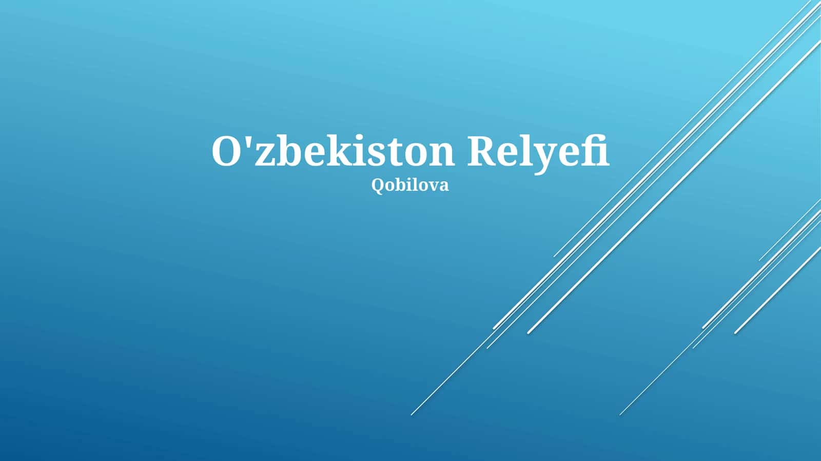 O'zbekiston Relyefi