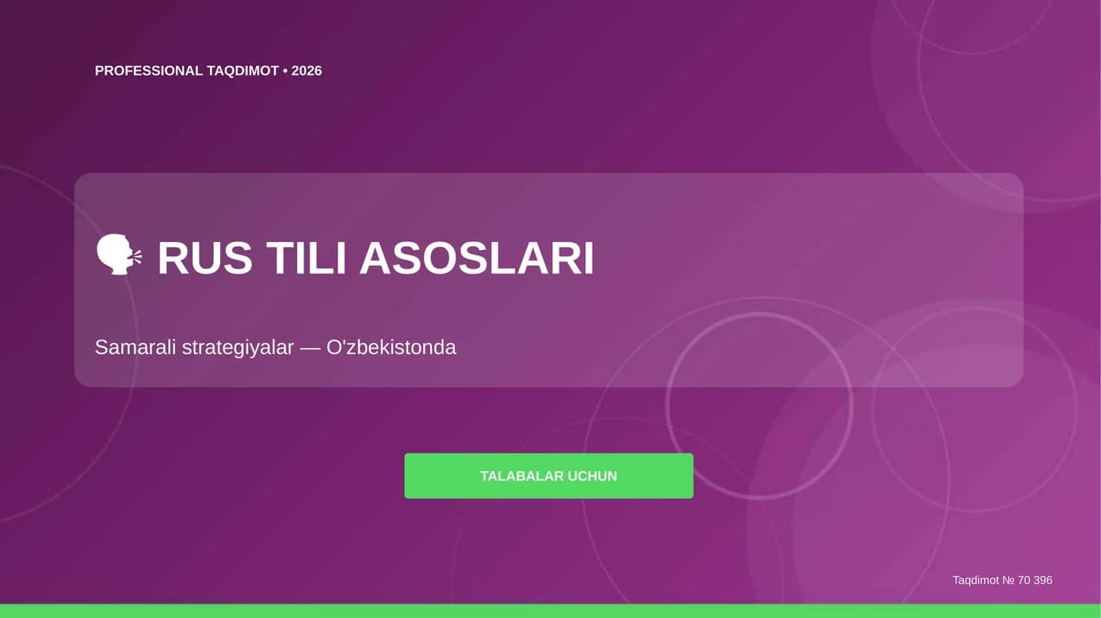 RUS TILI ASOSLARI