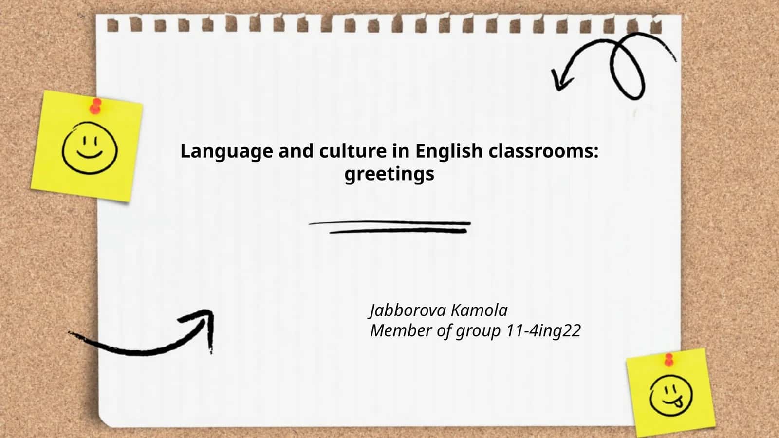 Language and culture in English classrooms: greetings
