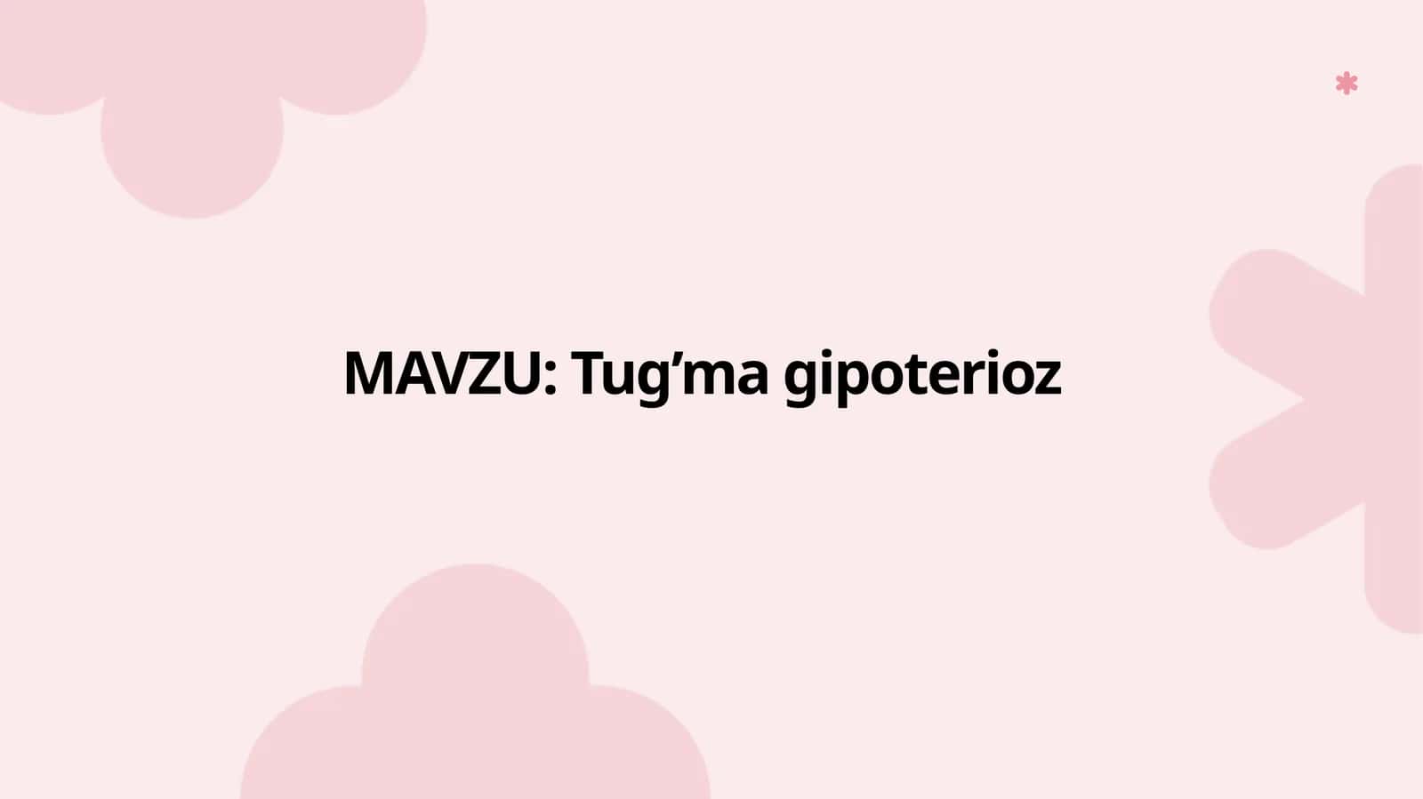 Tug‘magipoterioz