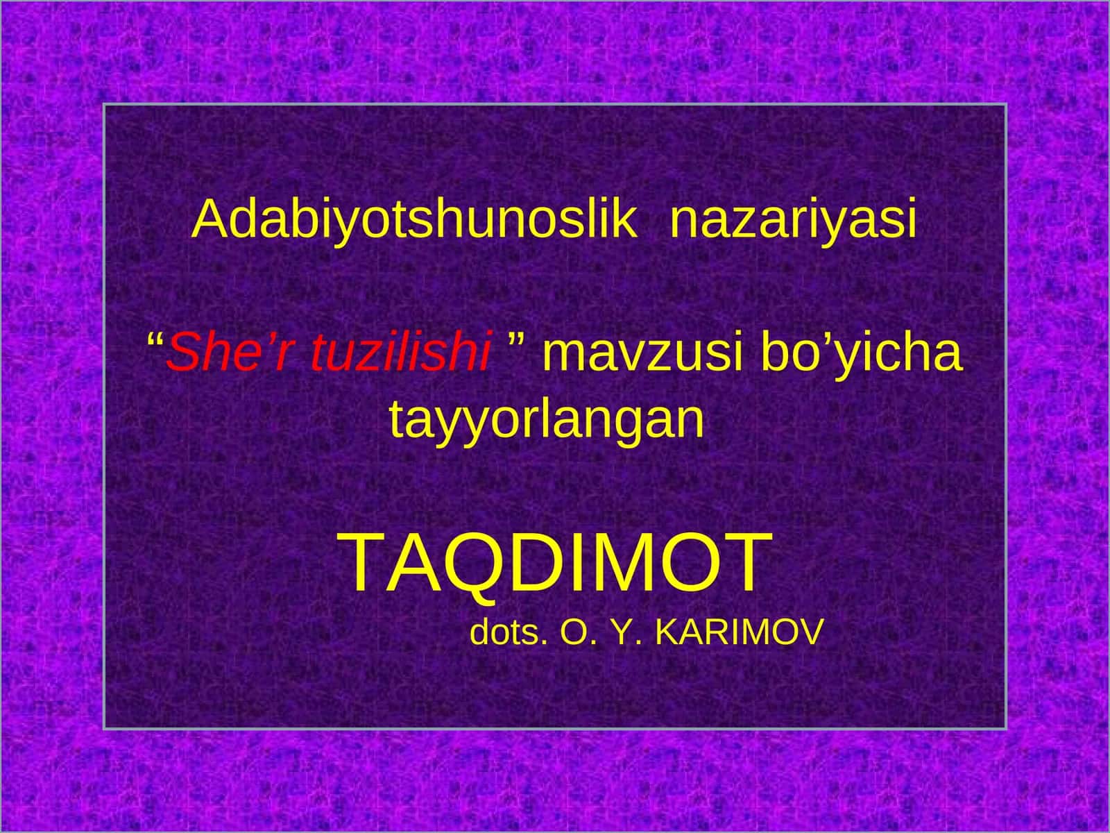 Adabiyotshunoslik nazariyasi
