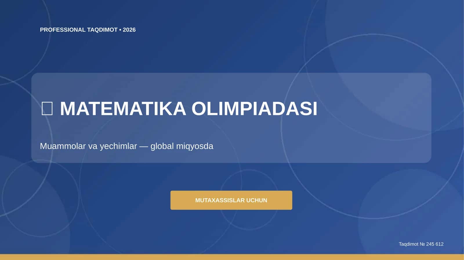Matematika Olimpiadasi: Muammolar va yechimlar