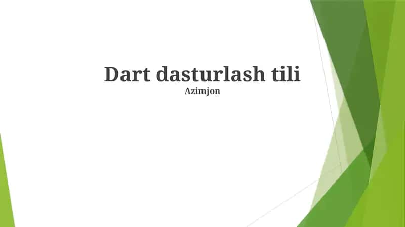 Dart dasturlash tili