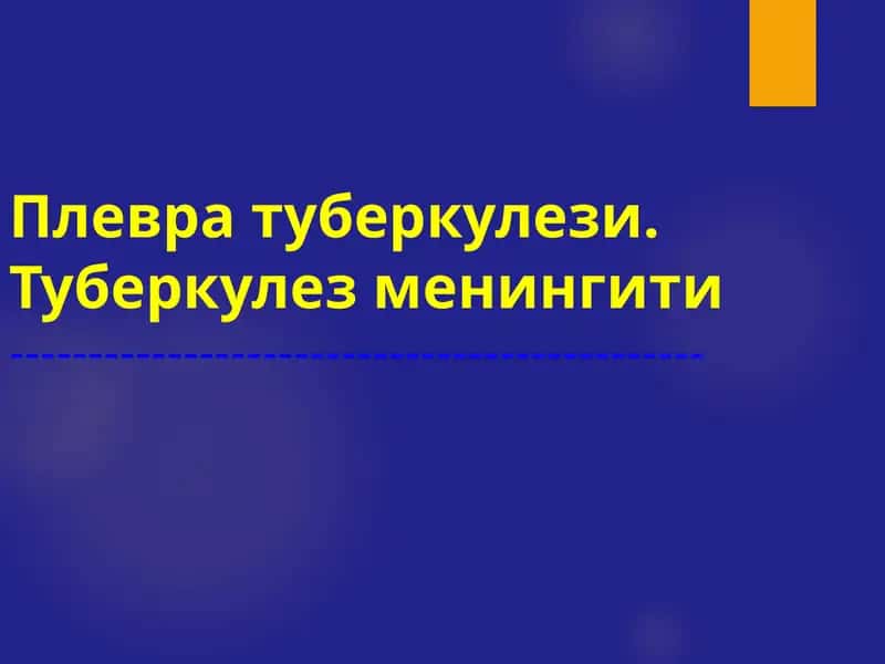 Plevra tuberkulezi tuberkulez plevrit sil plevriti