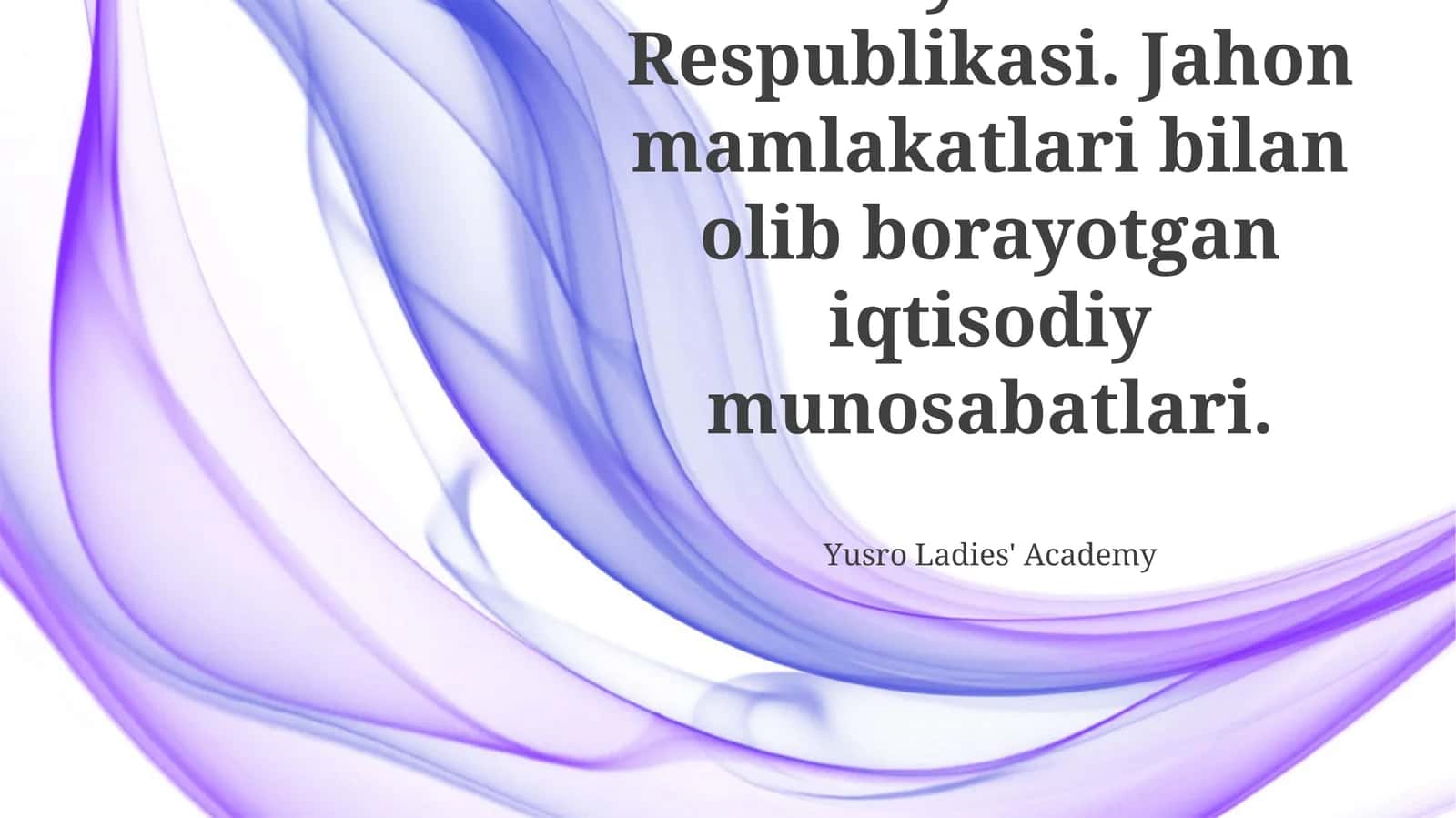 Yusro Ladies' Academy