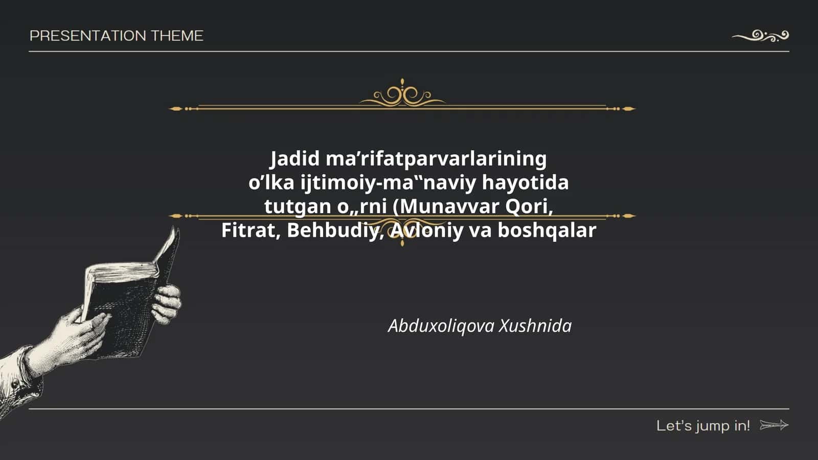 Jadid ma’rifatparvarlarining o’lka ijtimoiy-ma‟naviy hayotida tutgan o„rni