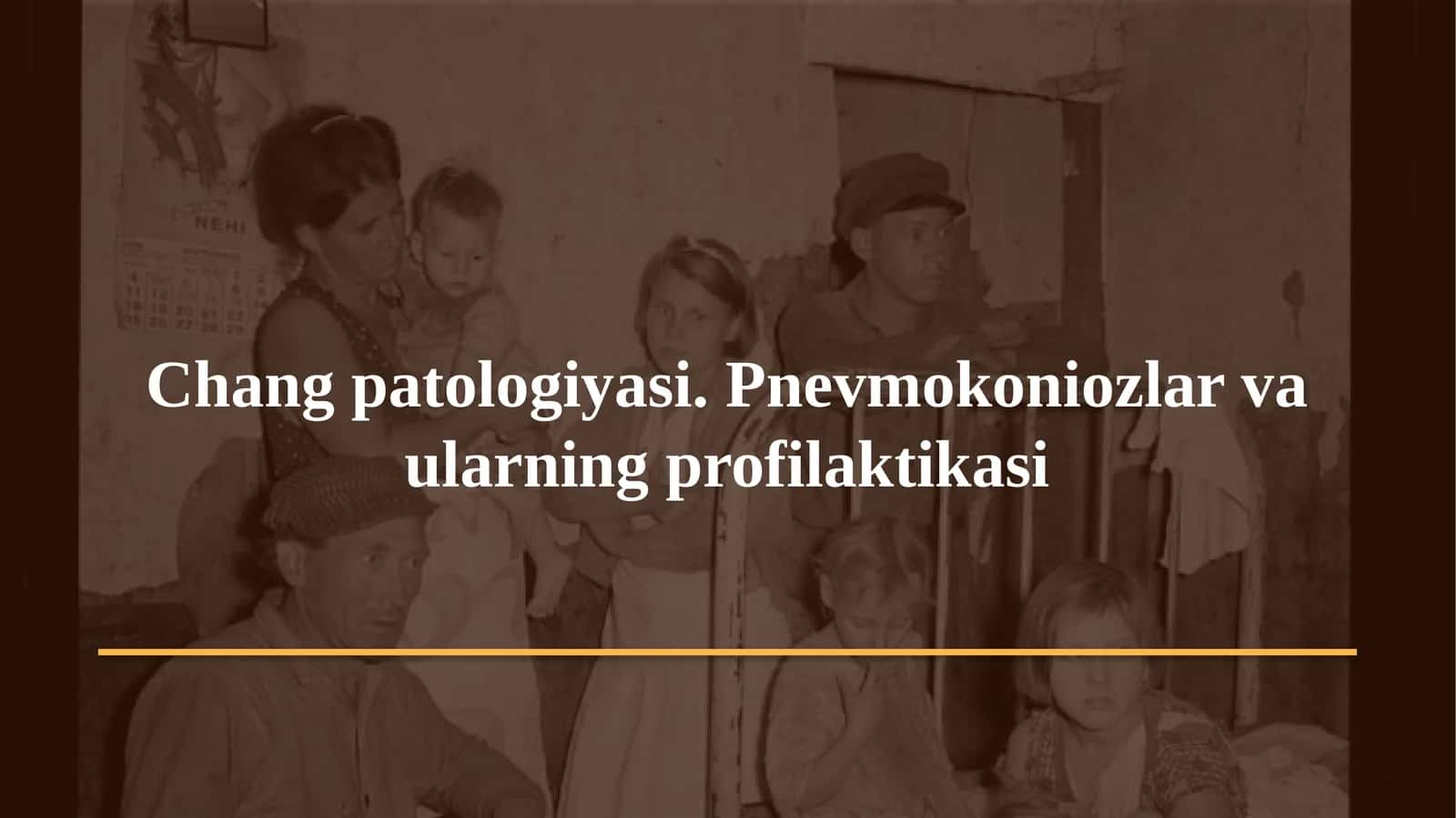 Chang patologiyasi. Pnevmokoniozlar va ularning profilaktikasi