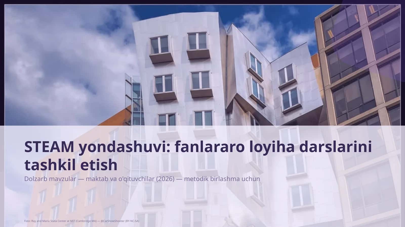 STEAM yondashuvi: fanlararo loyiha darslarini tashkil etish