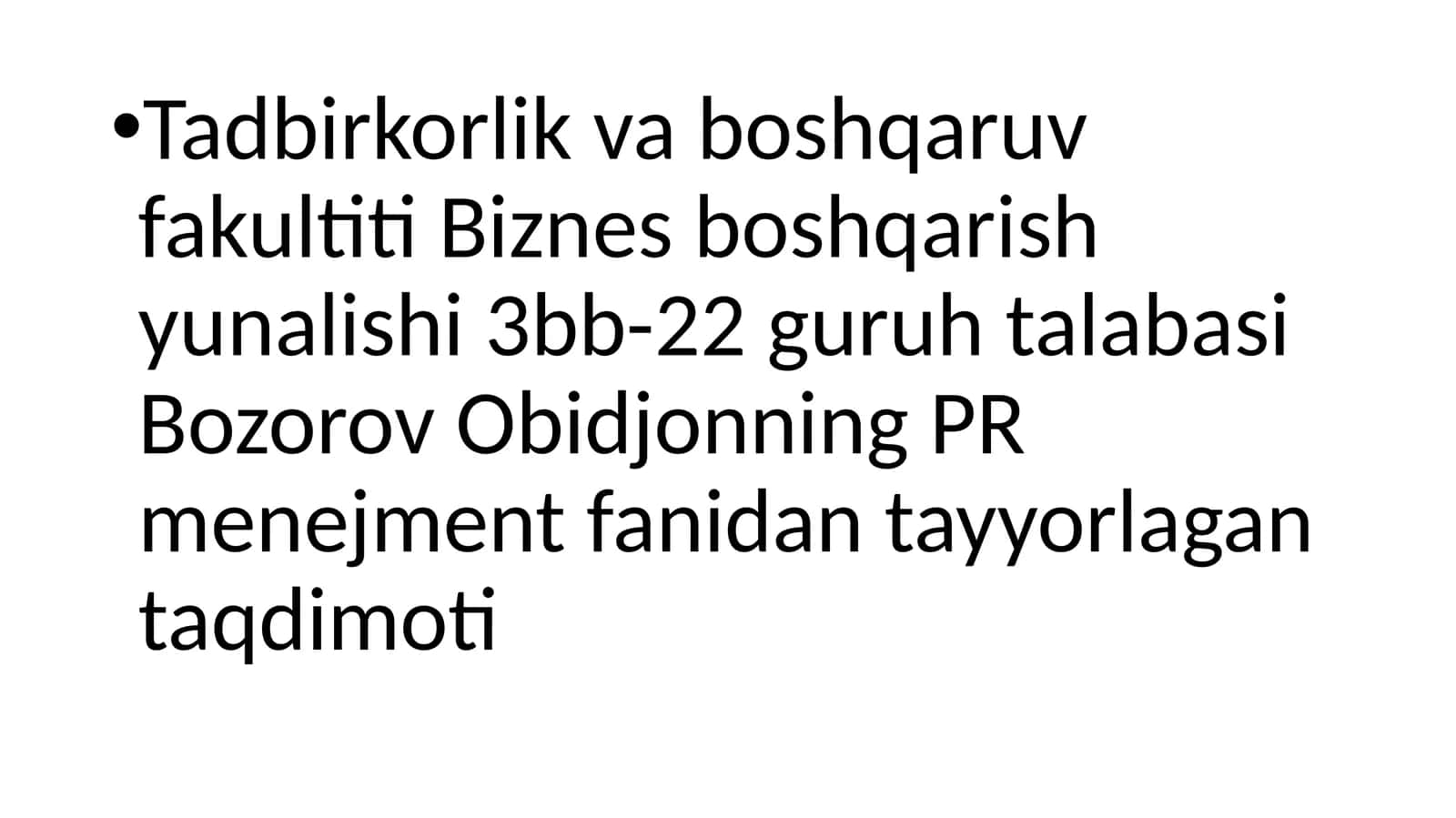 Jamoatchilik bilan aloqalar