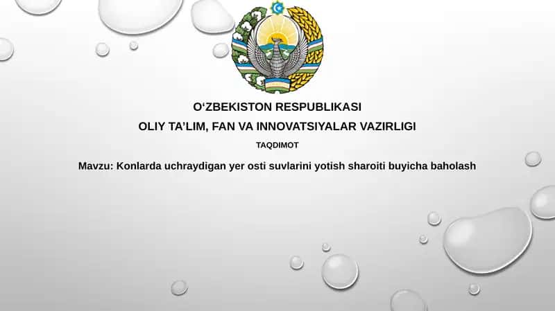 Yer osti suvlarining harakati va zaxiralariga cho'kindi jinslarning yotqiziqlanish sharoitlarining ta'siri