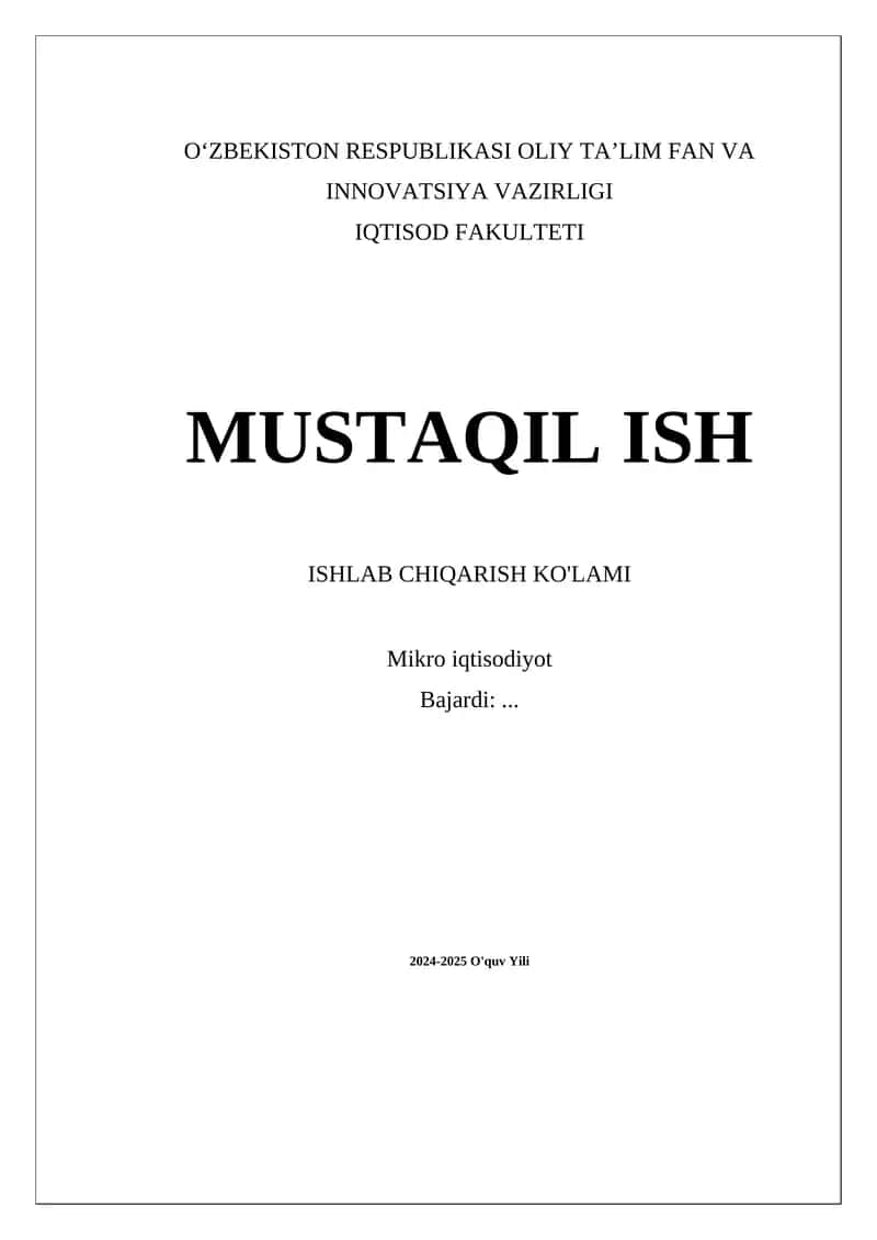 Ishlab chiqarish ko'lami