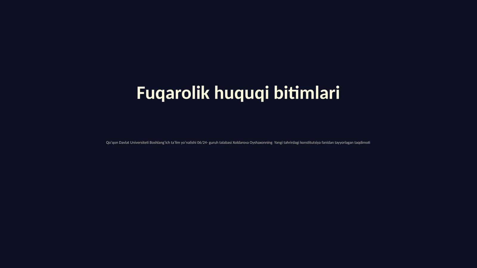 Fuqarolik huquqi bitimlari