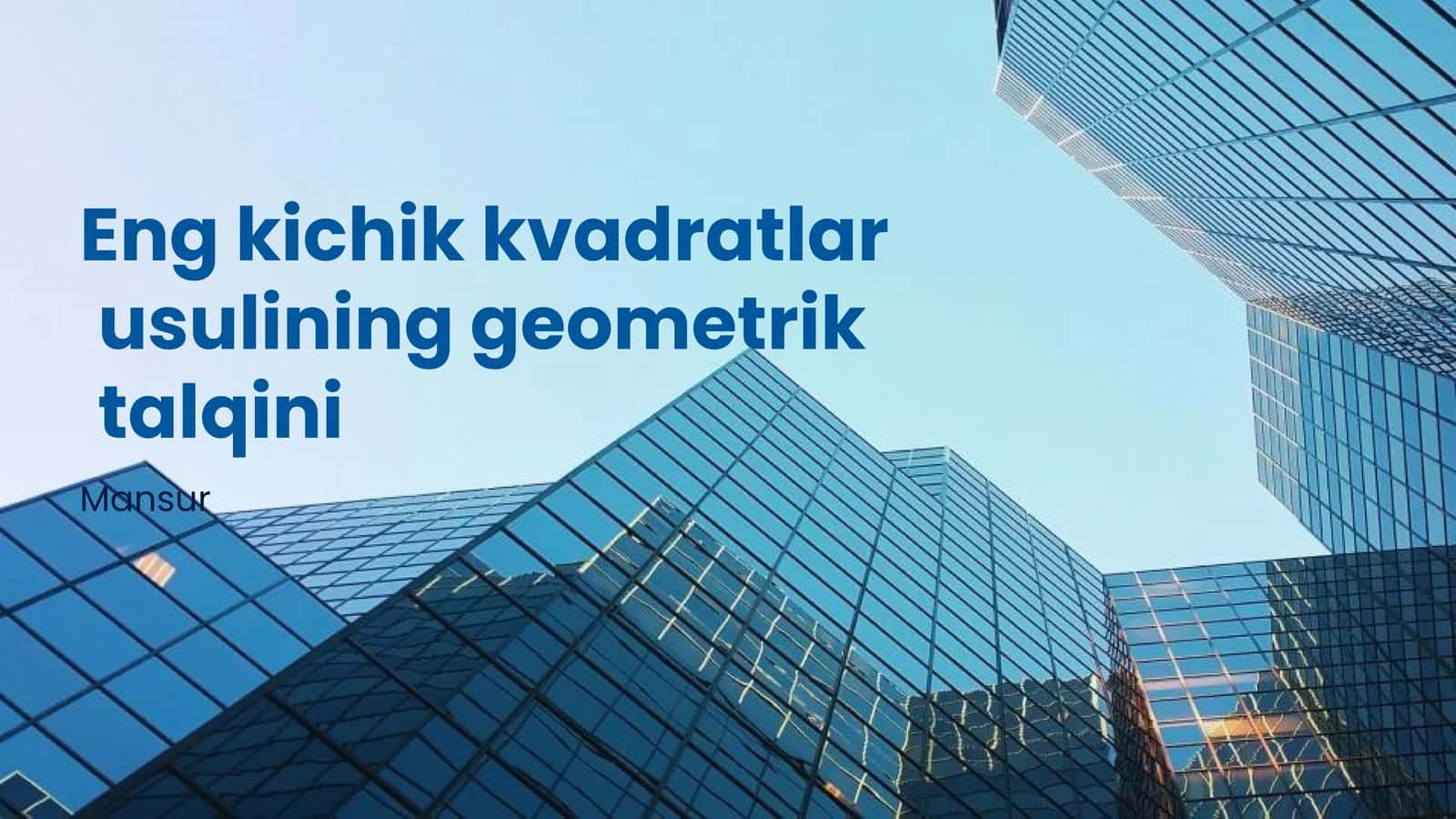 Eng kichik kvadratlar usulining geometrik talqini