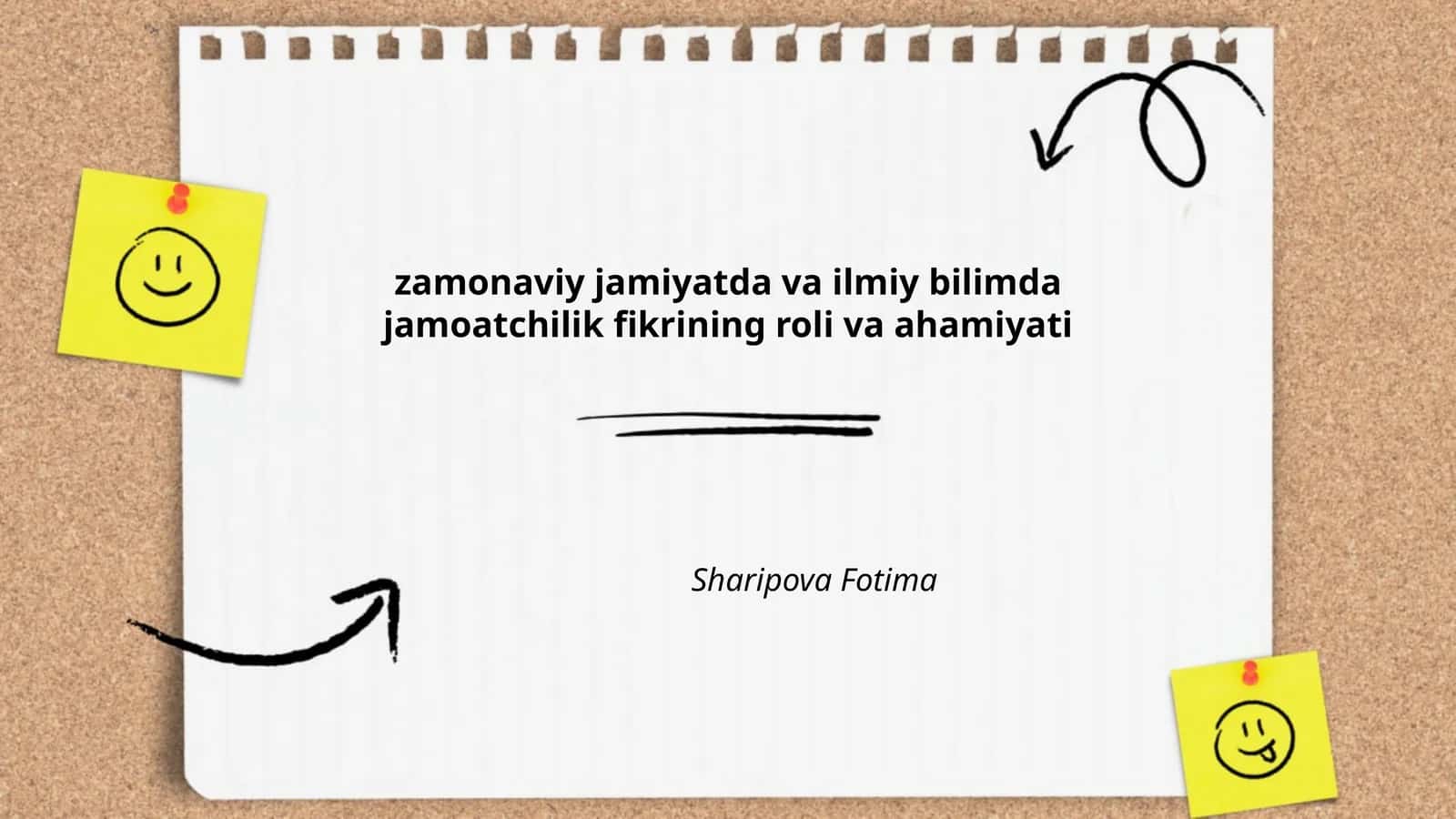zamonaviy jamiyatda va ilmiy bilimda jamoatchilik fikrining roli va ahamiyati