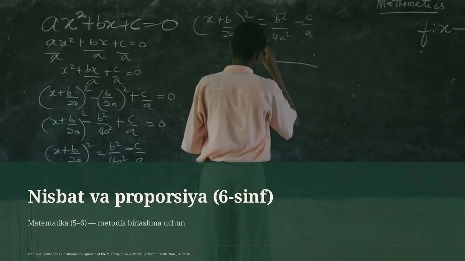 Nisbat va proporsiya (6-sinf)