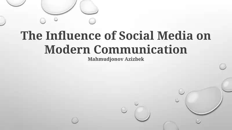 The Influence of Social Media on Modern Communication
