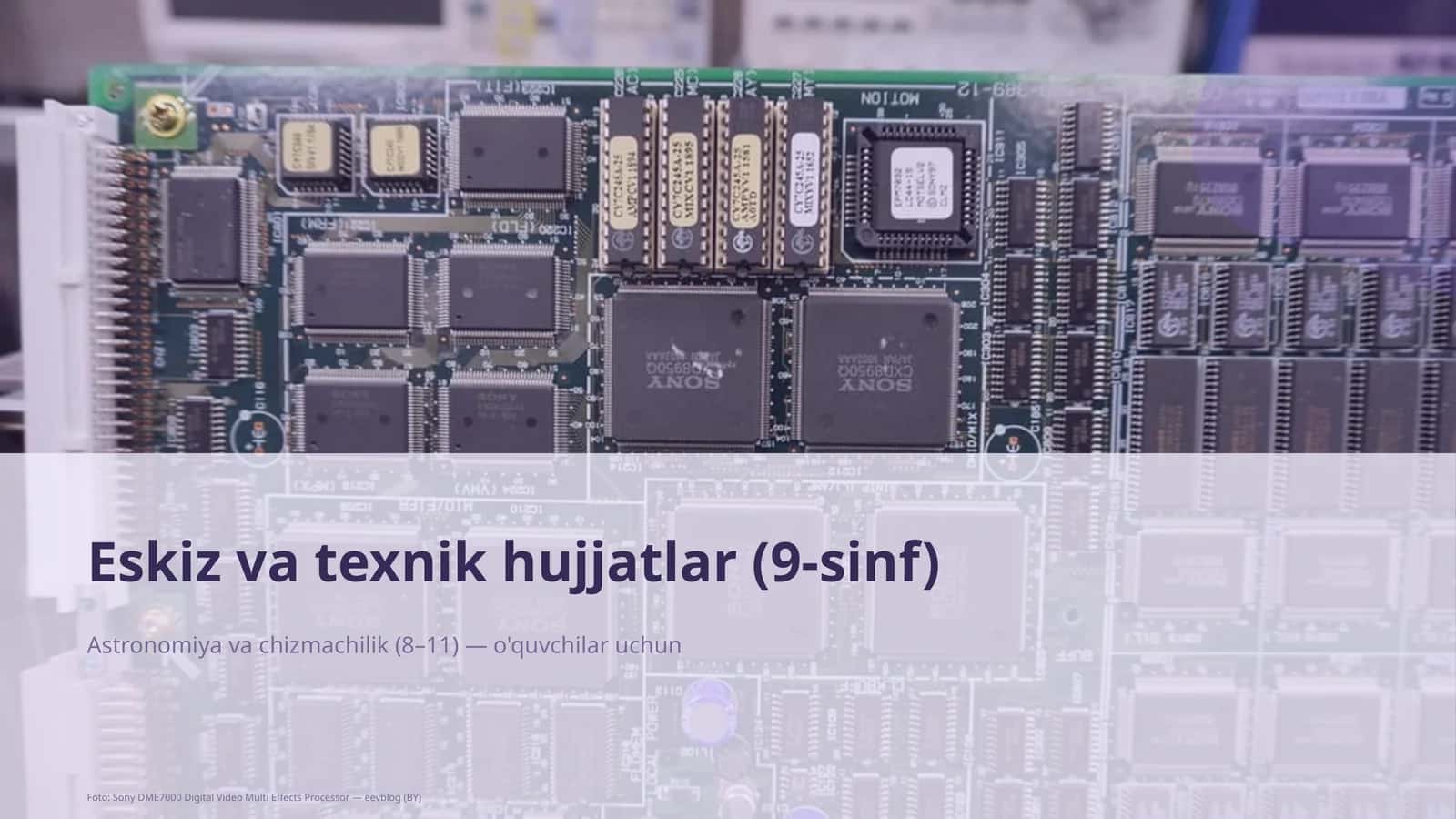 Eskiz va texnik hujjatlar (9-sinf)