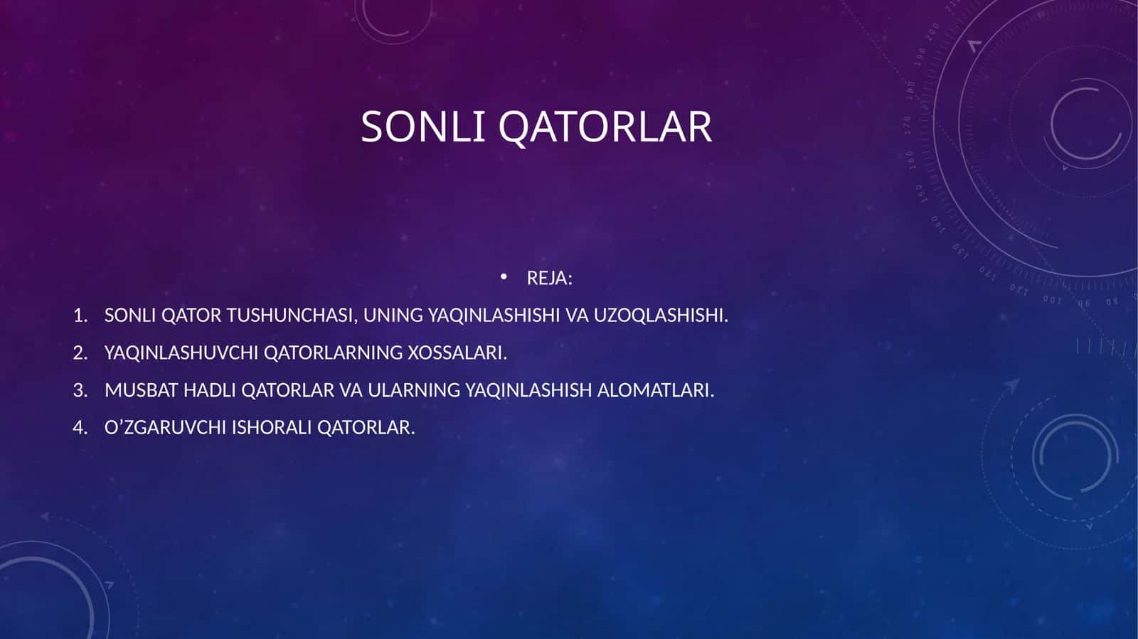 Sonli qatorlar