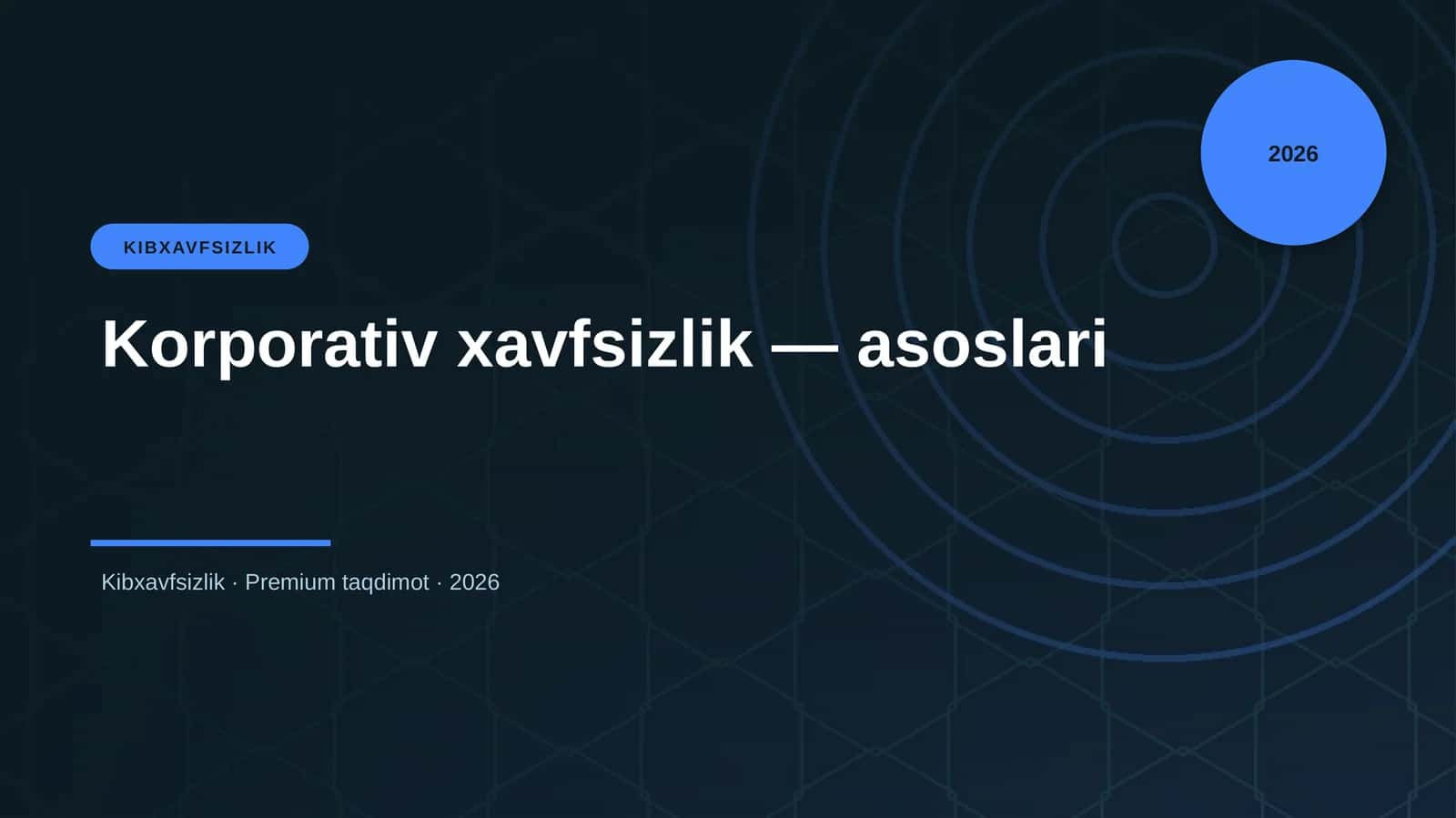 Korporativ xavfsizlik — asoslari