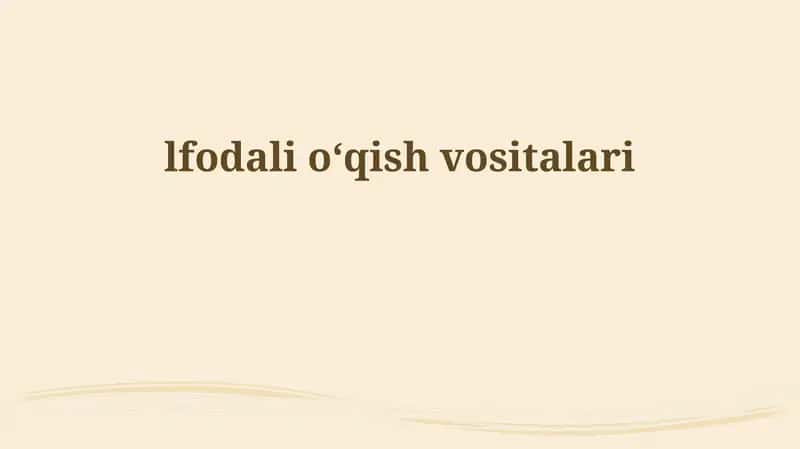 Ko'zi ojizlar uchun o'qish vositalari