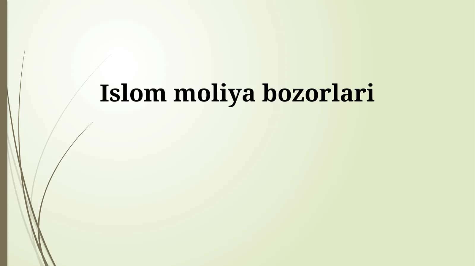 Islom moliya bozorlari