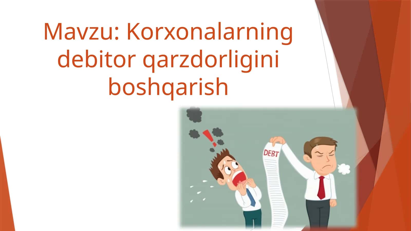 Korxonalarning debitor qarzdorligini boshqarish