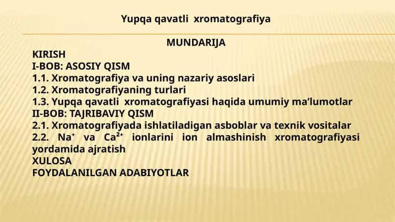 Yupqa qavatli xromatografiya