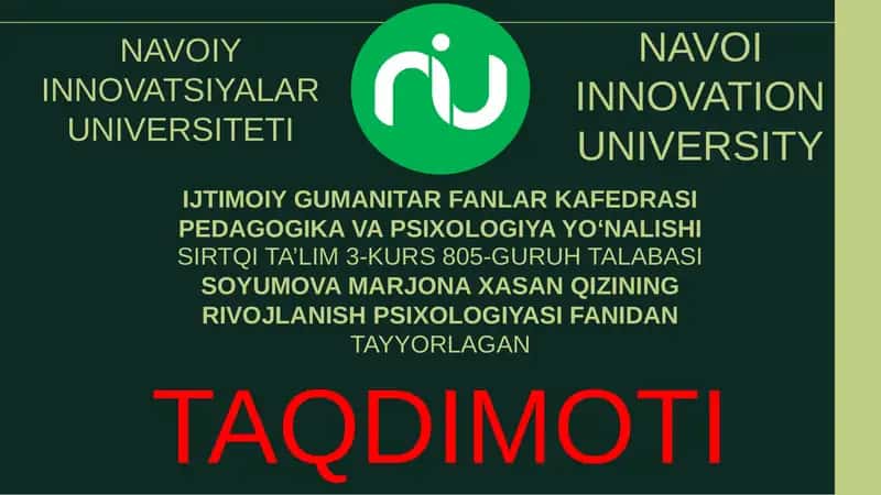 NAVOIY INNOVATSIYALAR UNIVERSITETI