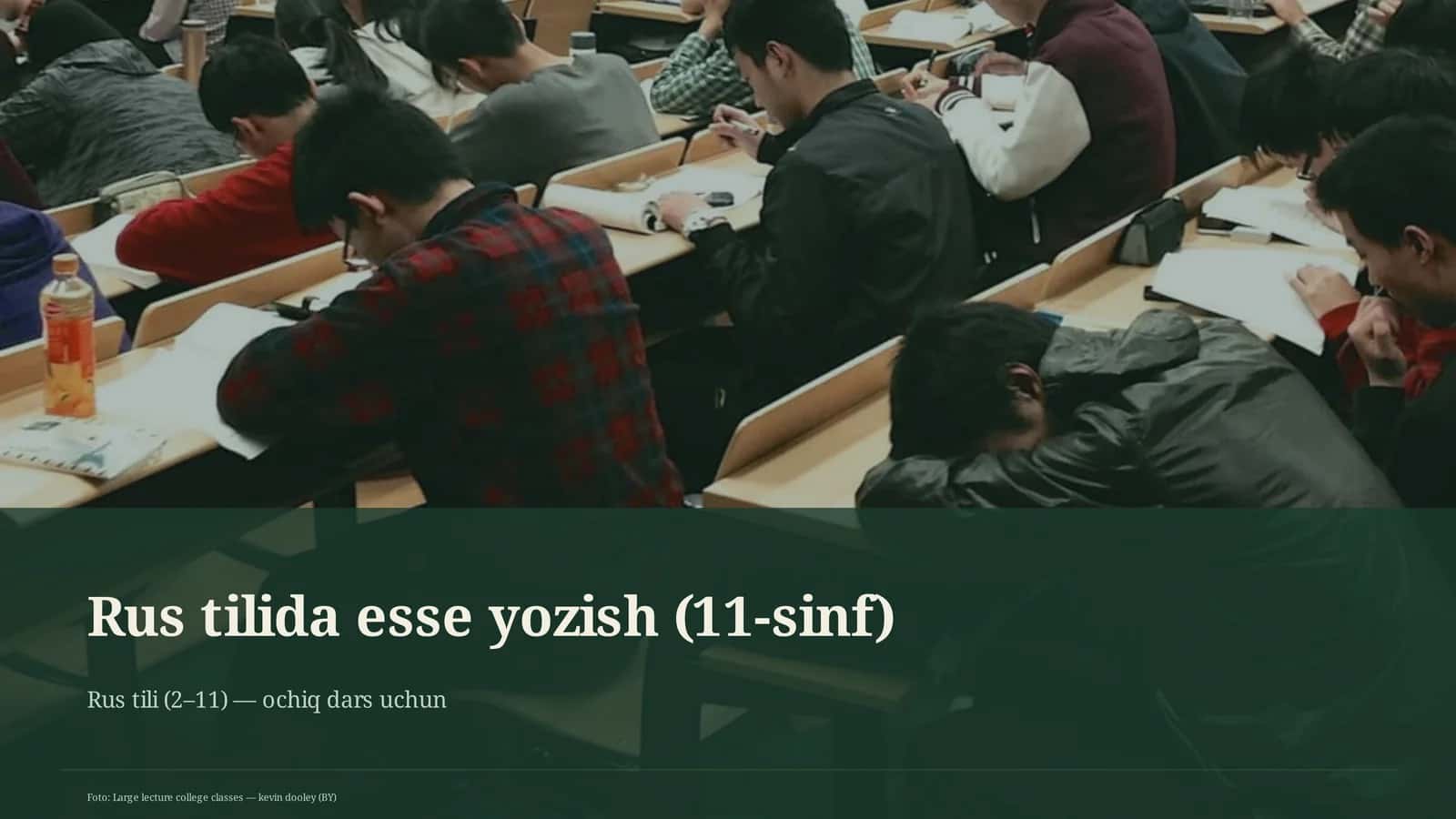 Rus tilida esse yozish (11-sinf)
