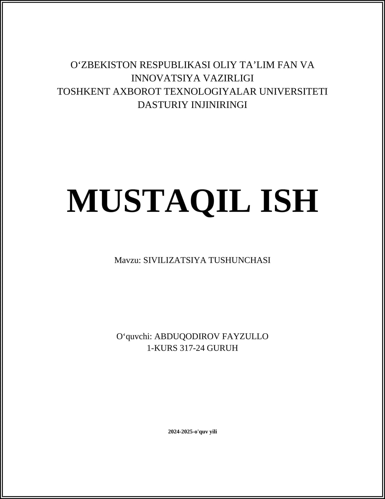 Sivilizatsiya Tushunchasi