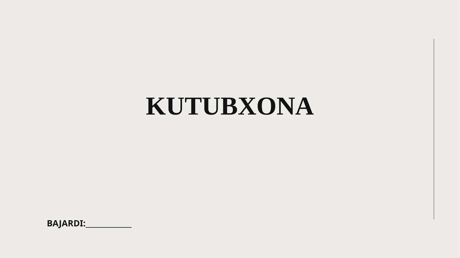 Kutubxona
