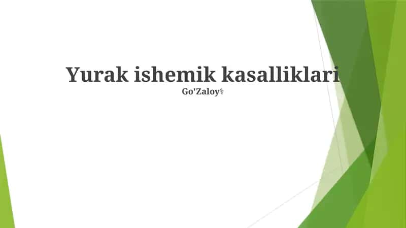 Yurak ishemik kasalliklari