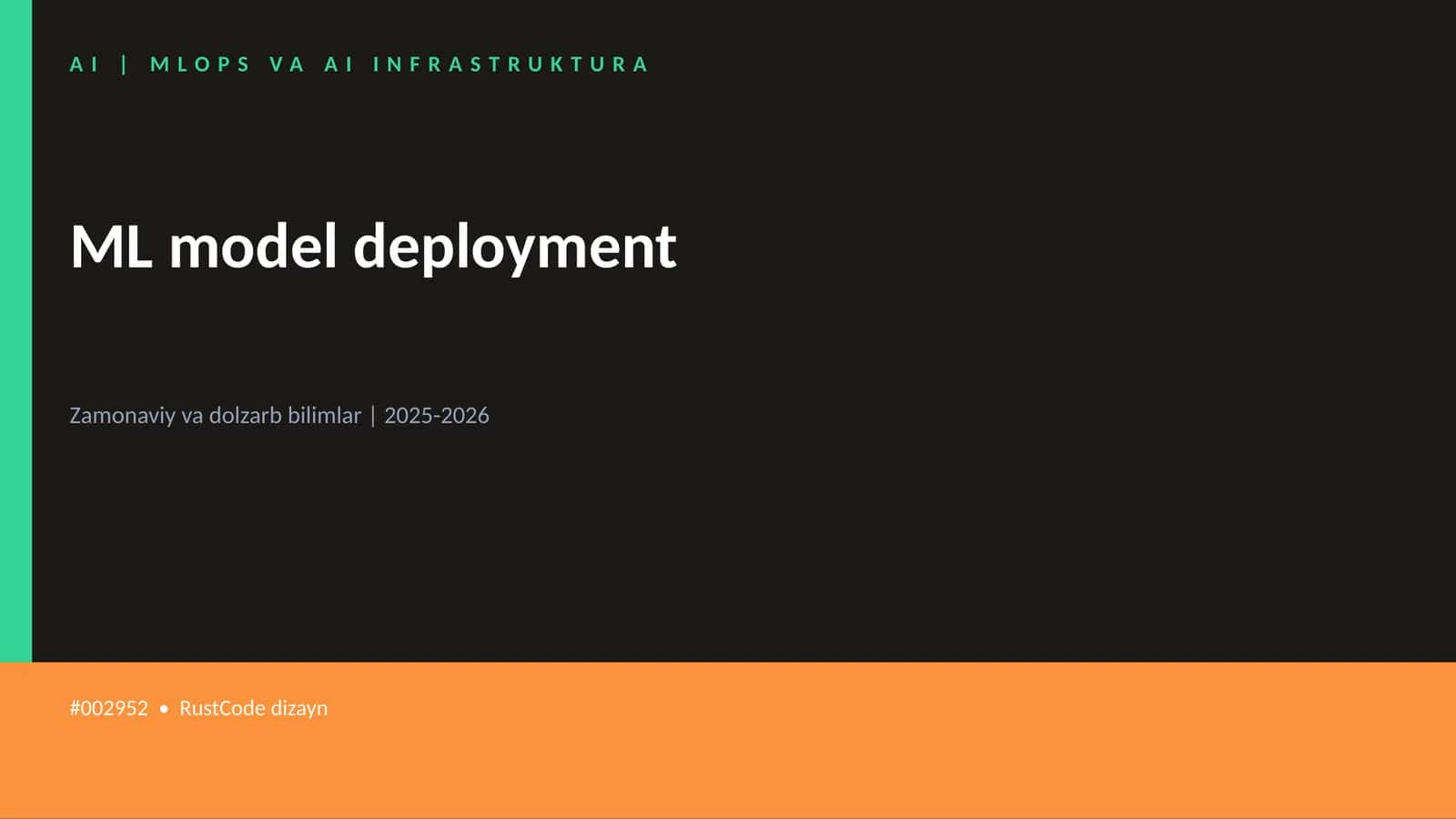 ML model deployment