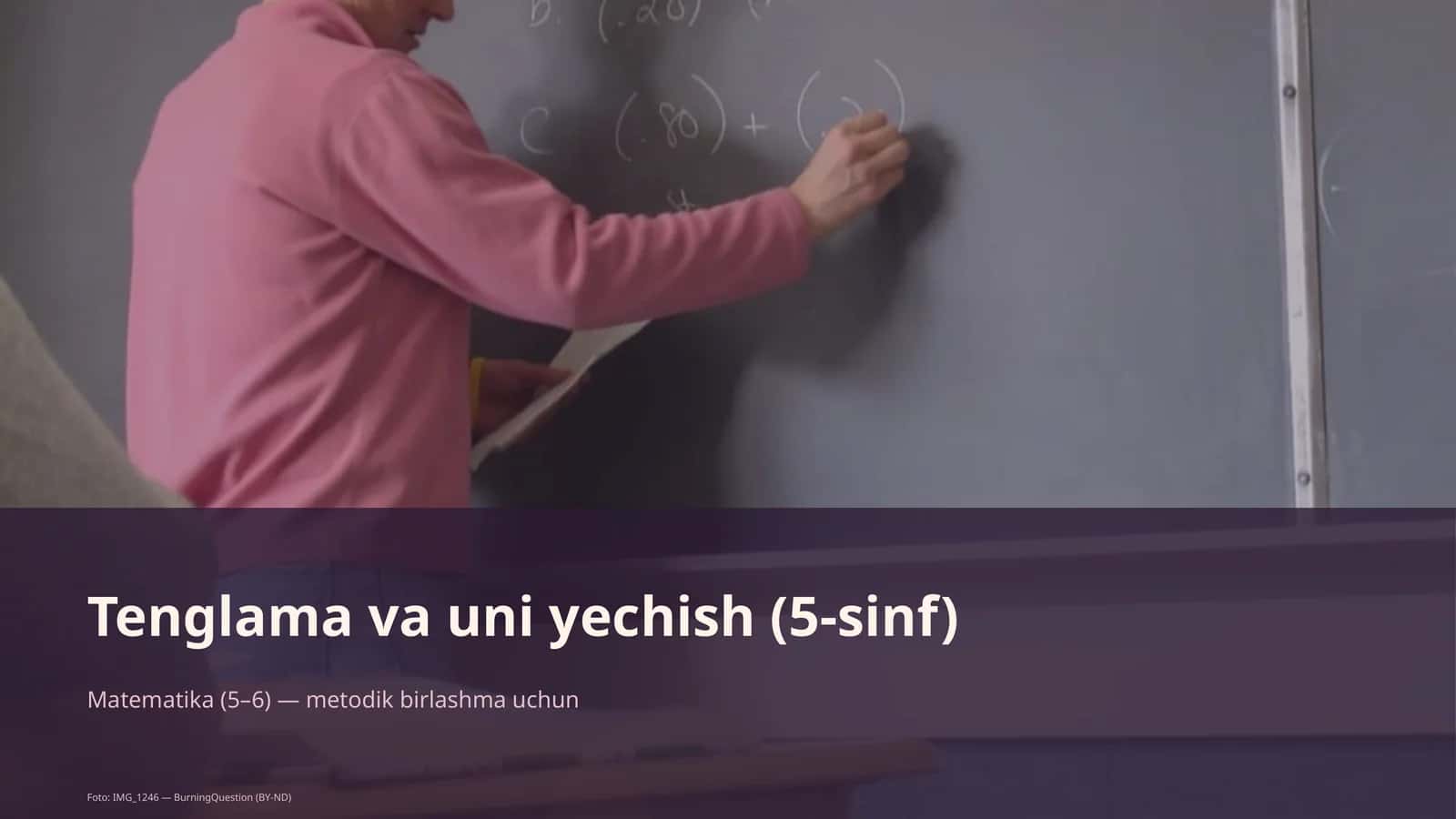 Tenglama va uni yechish (5-sinf)
