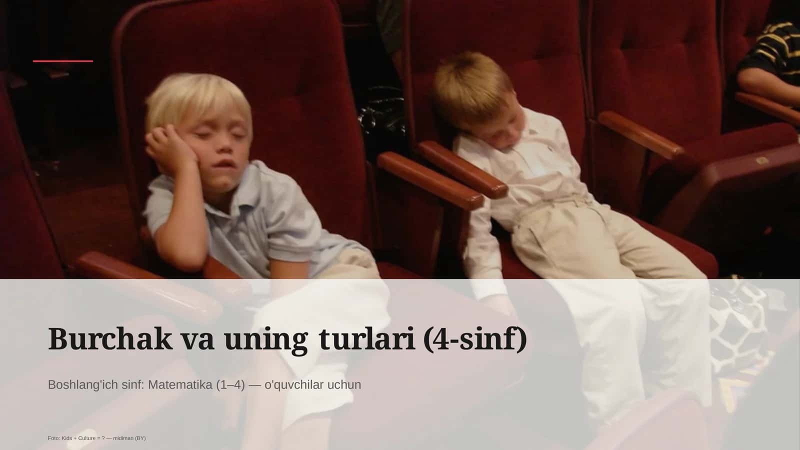 Burchak va uning turlari (4-sinf)