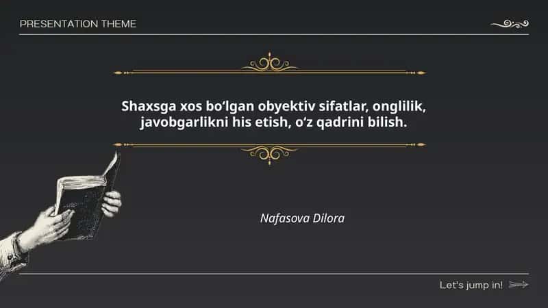 Shaxsga xos obyektiv sifatlar