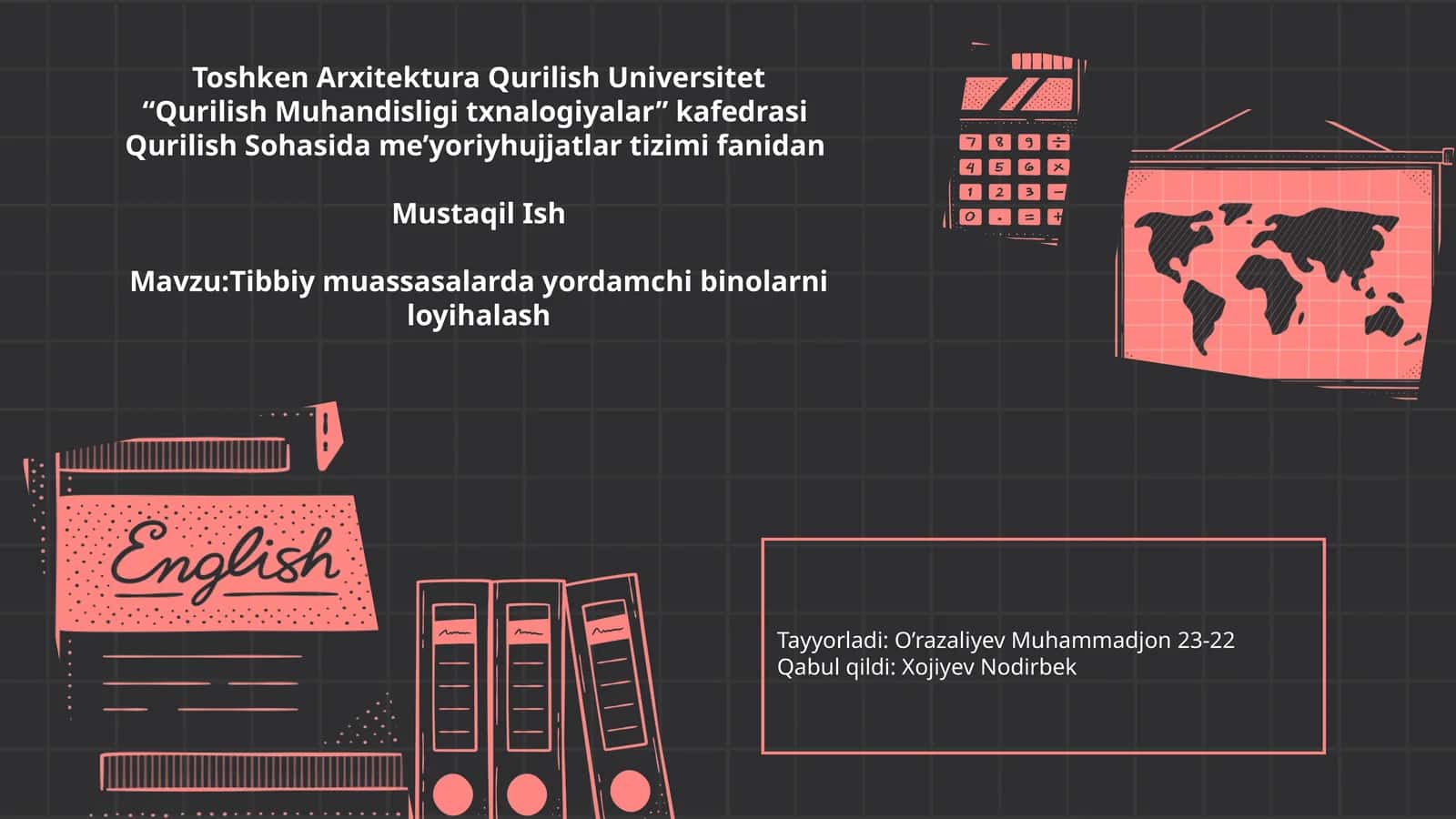 Tibbiy muassasalarda yordamchi binolarni loyihalash