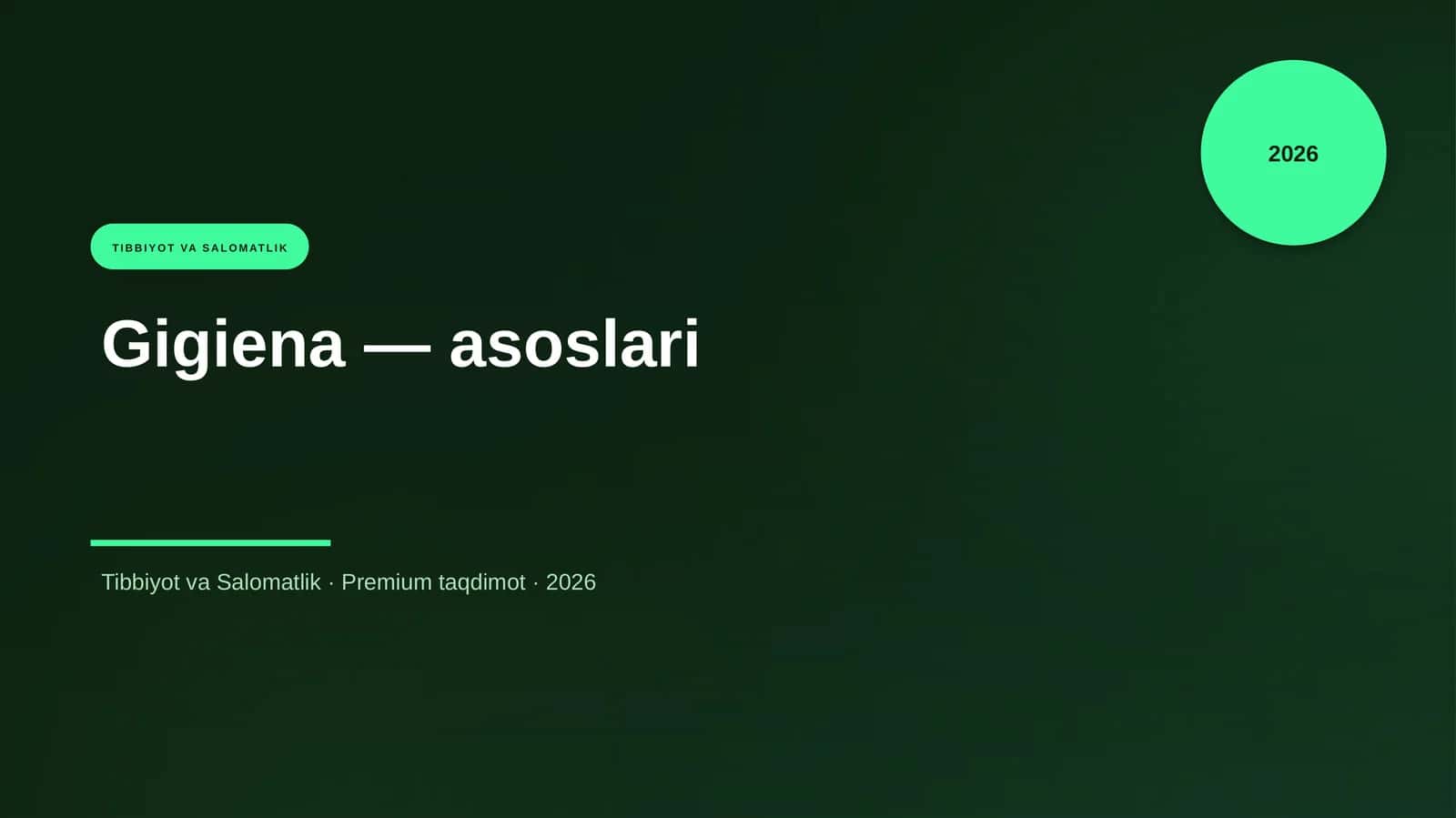 Gigiena — asoslari