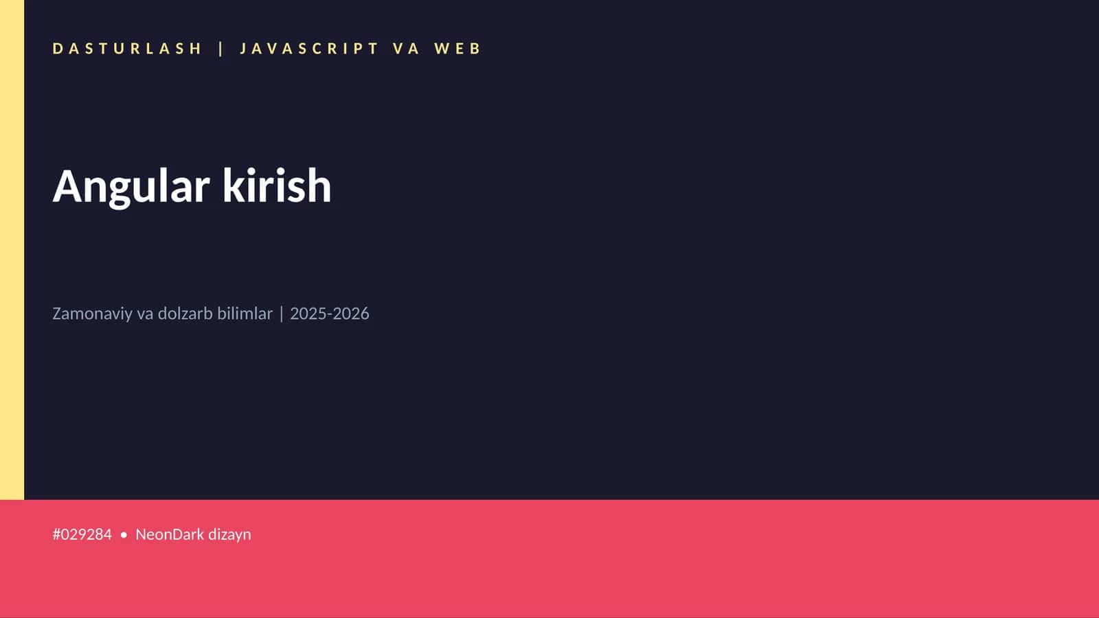Angular kirish