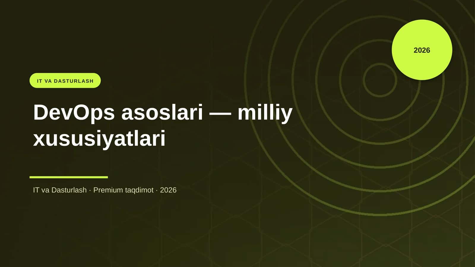 DevOps asoslari — milliy xususiyatlari