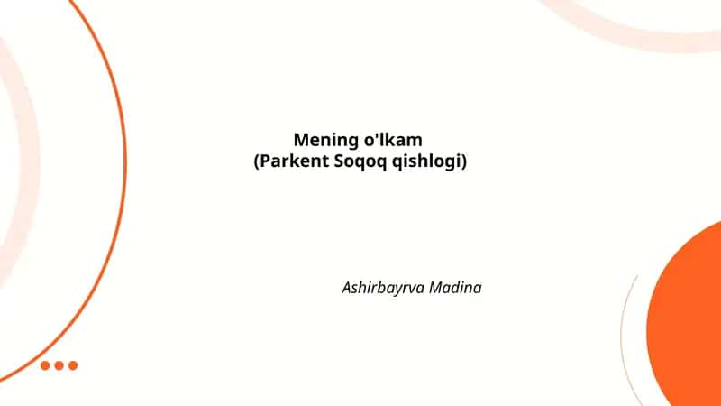 Mening o'lkam (Parkent Soqoq qishlogi)