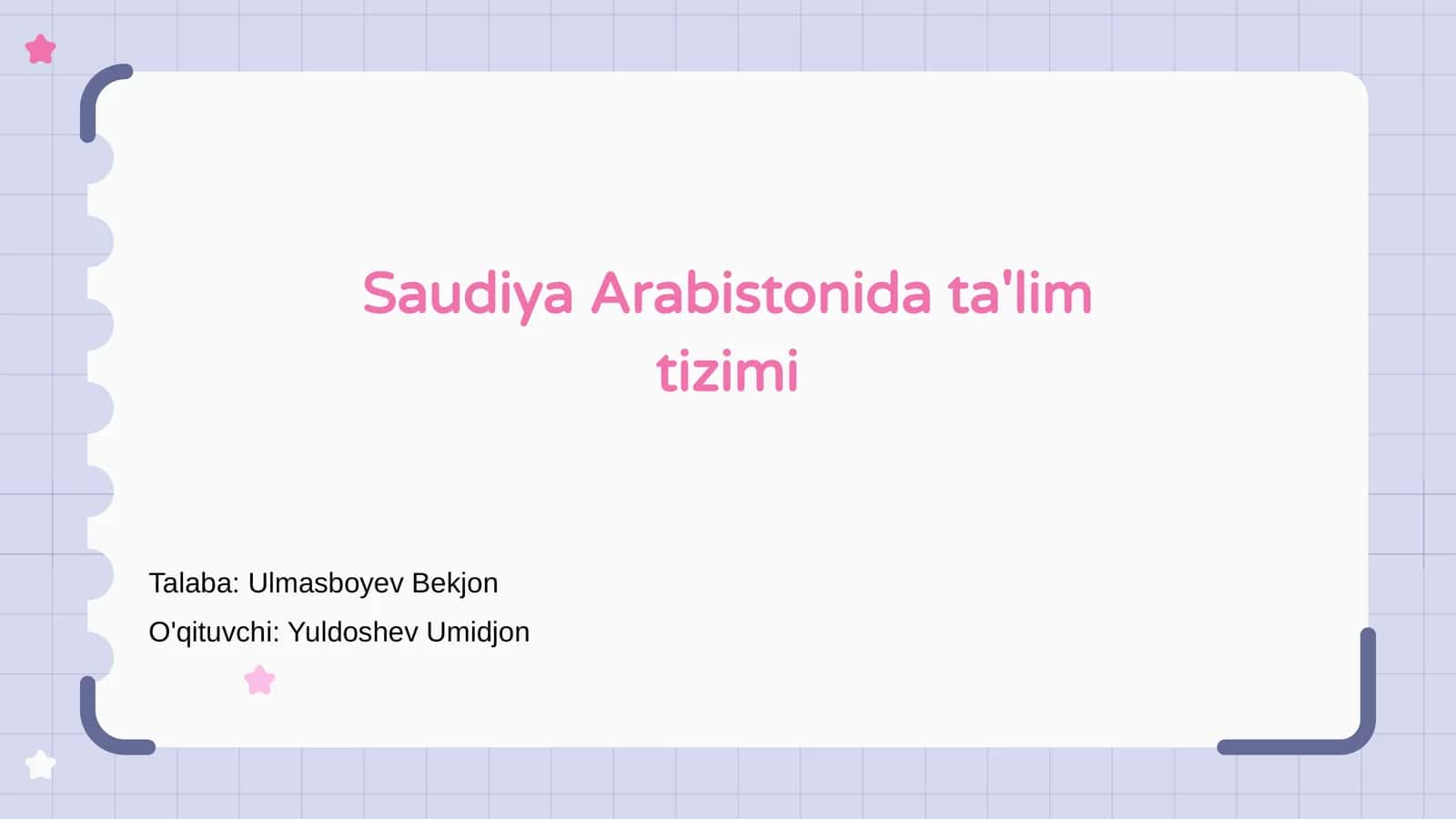 Saudiya Arabistonida ta'lim tizimi