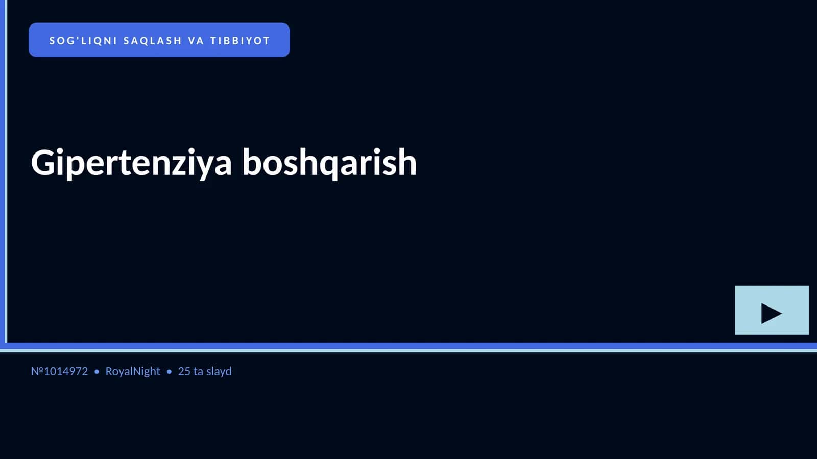 Gipertenziya boshqarish