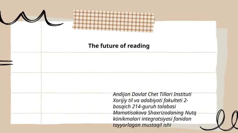 The future of reading