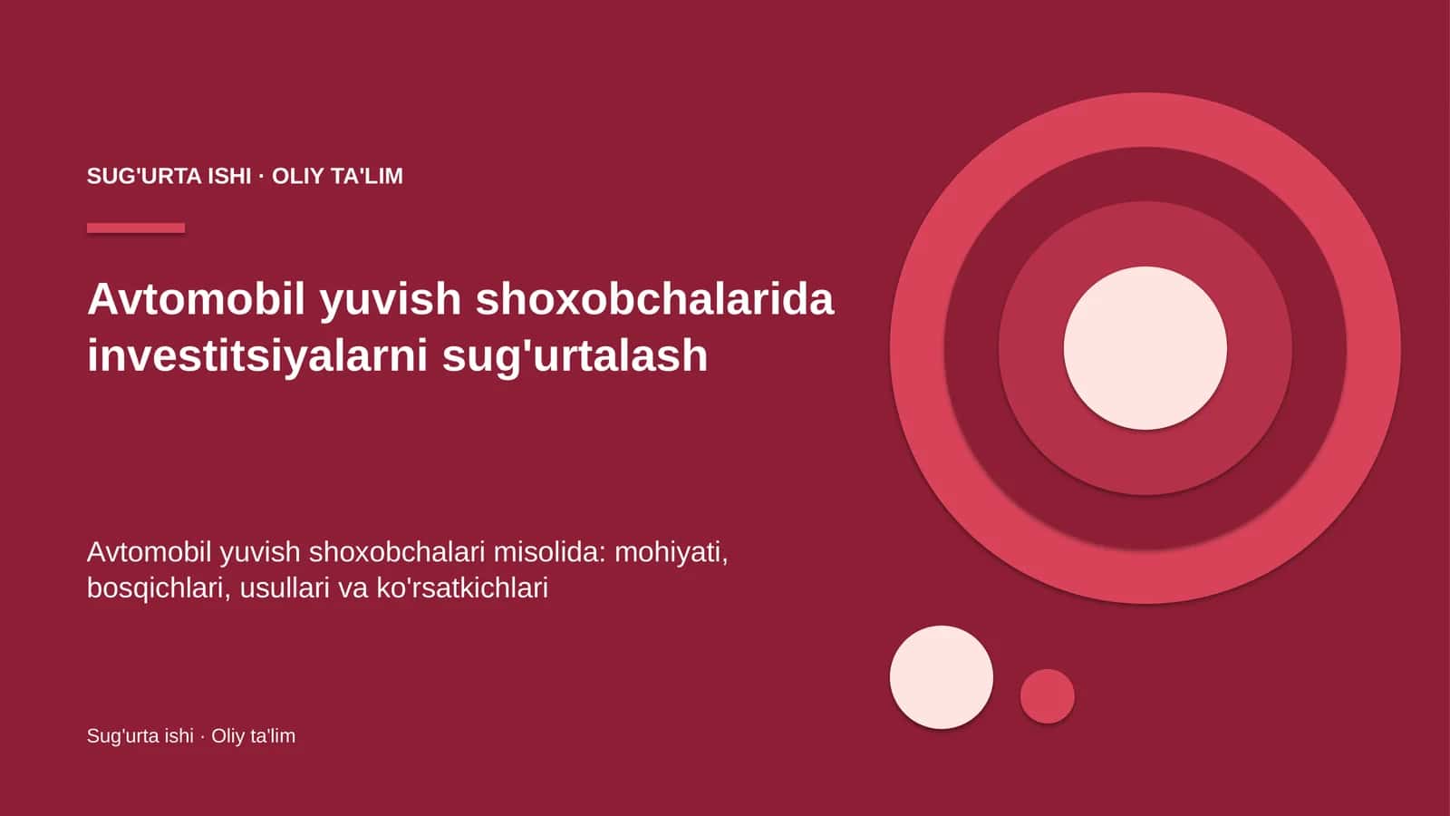 Investitsiyalarni sug'urtalash: mohiyati