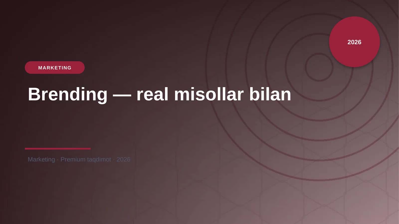 Brending — real misollar bilan