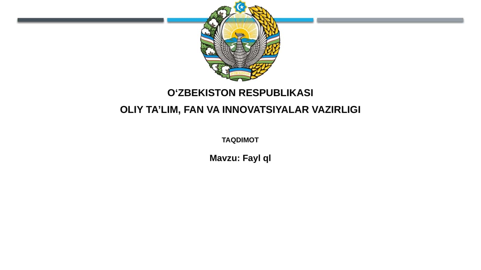 Fayl QL ga kirish