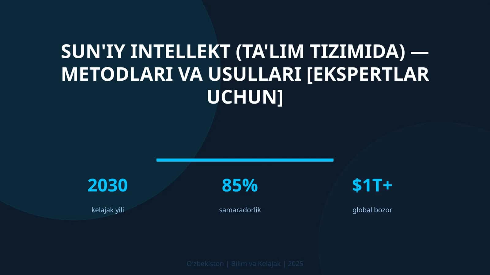 Sun'iy intellekt (ta'lim tizimida) — metodlari va usullari [ekspertlar uchun]
