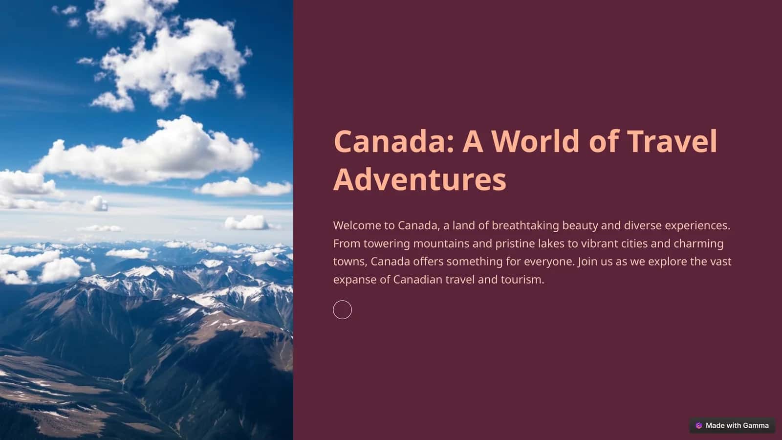 Canada: A World of Travel Adventures