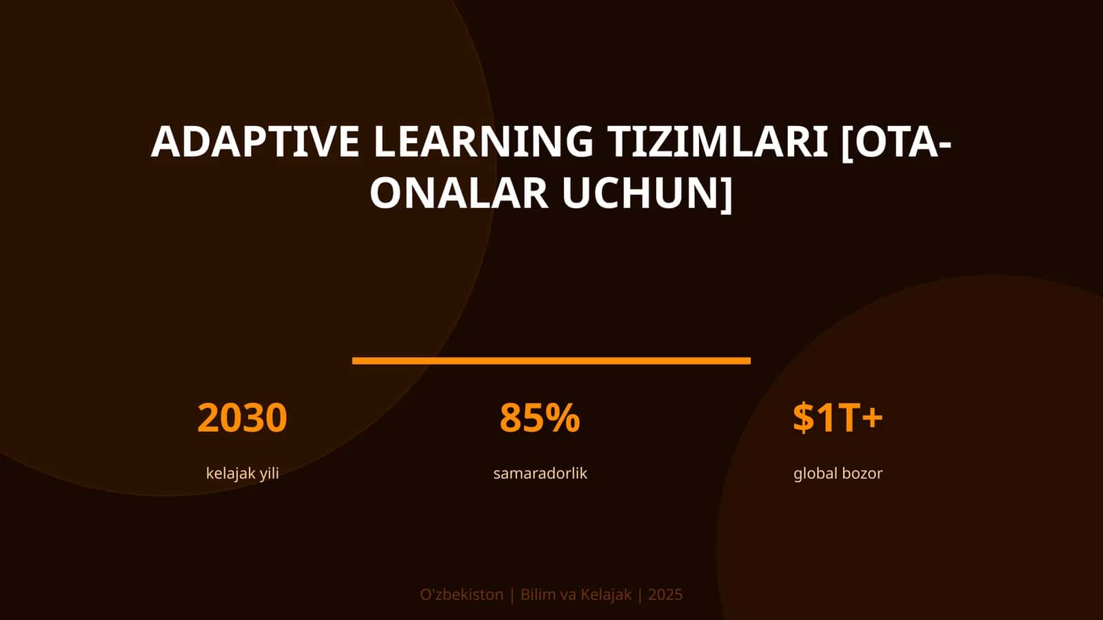 Adaptive learning tizimlari [OTA-ONALAR UCHUN]